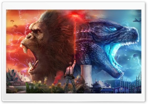 PUBG Godzilla vs Kong Fanart Ultra HD Wallpaper for 4K UHD Widescreen desktop, tablet & smartphone