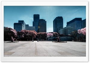 Purple and Blue City Ultra HD Wallpaper for 4K UHD Widescreen desktop, tablet & smartphone