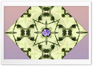 Purple Flower with Green Symmetry Ultra HD Wallpaper for 4K UHD Widescreen desktop, tablet & smartphone