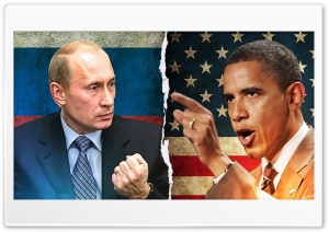 Putin vs Obama Ultra HD Wallpaper for 4K UHD Widescreen desktop, tablet & smartphone
