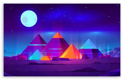 Pyramids Illustration Ultra Hd Desktop Background Wallpaper For
