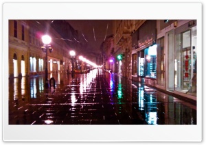 Rainy street Ultra HD Wallpaper for 4K UHD Widescreen desktop, tablet & smartphone