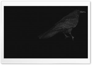 Raven Typography Ultra HD Wallpaper for 4K UHD Widescreen desktop, tablet & smartphone