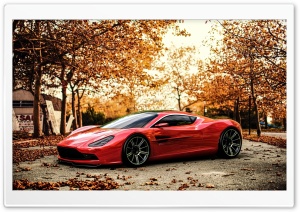 Red Aston Martin DBC Ultra HD Wallpaper for 4K UHD Widescreen desktop, tablet & smartphone