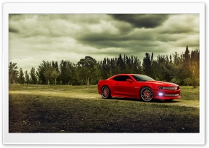 Red Chevrolet In The Field Ultra HD Wallpaper for 4K UHD Widescreen desktop, tablet & smartphone