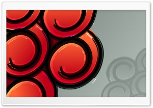 Red Curls Vector Art Ultra HD Wallpaper for 4K UHD Widescreen desktop, tablet & smartphone