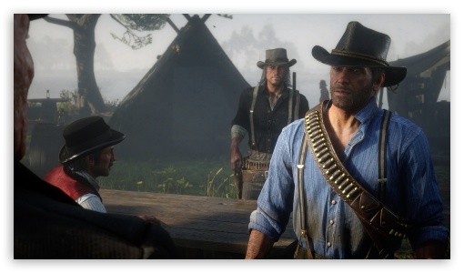 Red Dead Redemption 2 UltraHD Wallpaper for UltraWide 21:9 24:10 ; 8K UHD TV 16:9 Ultra High Definition 2160p 1440p 1080p 900p 720p ; Mobile 16:9 - 2160p 1440p 1080p 900p 720p ;