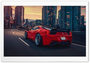 Red Ferrari Car Ultra HD Wallpaper for 4K UHD Widescreen desktop, tablet & smartphone