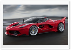 Red Ferrari FXX K Sports Car High Speed Ultra HD Wallpaper for 4K UHD Widescreen desktop, tablet & smartphone