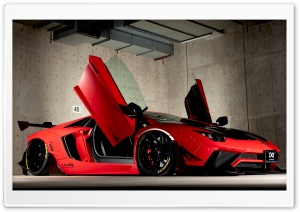 Red Lamborghini Aventador Limited Edition Supercar Ultra HD Wallpaper for 4K UHD Widescreen desktop, tablet & smartphone
