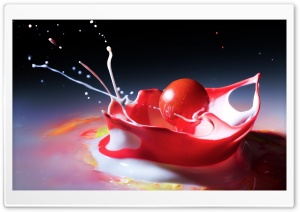 Red Splash Ultra HD Wallpaper for 4K UHD Widescreen desktop, tablet & smartphone
