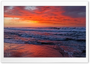 Red Sunset Sky Ultra HD Wallpaper for 4K UHD Widescreen desktop, tablet & smartphone