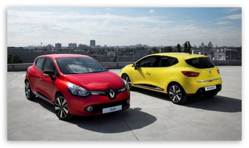 Renault Clio 2013 Red and Yellow UltraHD Wallpaper for Mobile 16:9 - 2160p 1440p 1080p 900p 720p ;