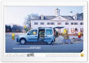 Renault, The Simpsons - Christmas Ultra HD Wallpaper for 4K UHD Widescreen desktop, tablet & smartphone