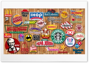 Resturants and Cafes logos Ultra HD Wallpaper for 4K UHD Widescreen desktop, tablet & smartphone