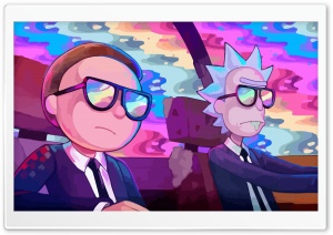 Rick and Morty Car Rainbow Ultra HD Wallpaper for 4K UHD Widescreen desktop, tablet & smartphone