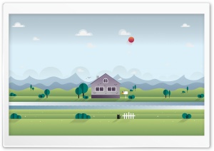 Road, House, Landscape Illustration Ultra HD Wallpaper for 4K UHD Widescreen desktop, tablet & smartphone