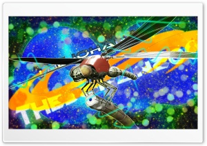 Robot Dragon Fly Colorful In Goldlight And With TheJohan200Logo Ultra HD Wallpaper for 4K UHD Widescreen desktop, tablet & smartphone