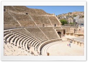 Roman amphitheater in Jordan Ultra HD Wallpaper for 4K UHD Widescreen desktop, tablet & smartphone