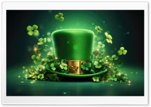 Saint Patricks Day 2024 Leprechaun Shamrock Good Luck Ultra HD Wallpaper for 4K UHD Widescreen desktop, tablet & smartphone
