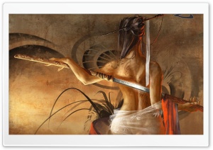 Samurai Art Ultra HD Wallpaper for 4K UHD Widescreen desktop, tablet & smartphone