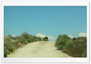 Sandy Road and Scrub Brush, Antelope Island, Utah Ultra HD Wallpaper for 4K UHD Widescreen desktop, tablet & smartphone