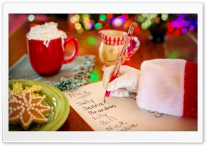 Santa's List for Kids Ultra HD Wallpaper for 4K UHD Widescreen desktop, tablet & smartphone