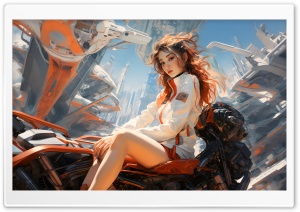 Sci-fi Girl Digital Art Ultra HD Wallpaper for 4K UHD Widescreen desktop, tablet & smartphone