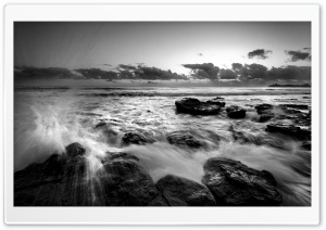 Sea Black And White Image Ultra HD Wallpaper for 4K UHD Widescreen desktop, tablet & smartphone