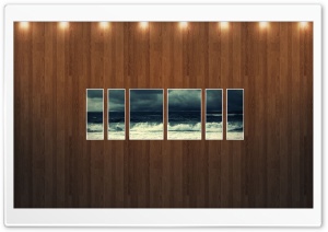 Sea Wave Picture   Wood Wall Ultra HD Wallpaper for 4K UHD Widescreen desktop, tablet & smartphone