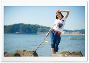 Seaside - Girl Ultra HD Wallpaper for 4K UHD Widescreen desktop, tablet & smartphone