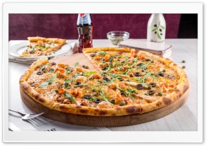 Shrimps Pizza Ultra HD Wallpaper for 4K UHD Widescreen desktop, tablet & smartphone
