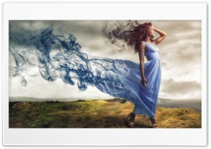 Smoke Girl Dress Ultra HD Wallpaper for 4K UHD Widescreen desktop, tablet & smartphone