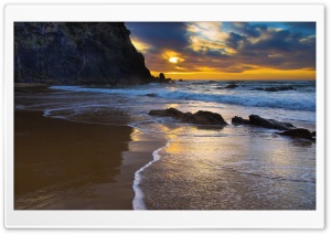 Smooth Beach, Sunset Ultra HD Wallpaper for 4K UHD Widescreen desktop, tablet & smartphone