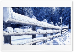 Snowy Fence Ultra HD Wallpaper for 4K UHD Widescreen desktop, tablet & smartphone
