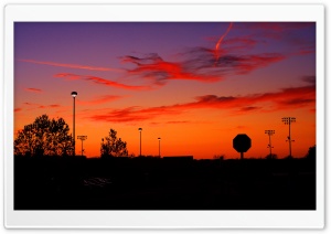 Soccer Field At Sunset Ultra HD Wallpaper for 4K UHD Widescreen desktop, tablet & smartphone