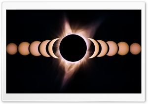 Solar Eclipse Corona Totality Ultra HD Wallpaper for 4K UHD Widescreen desktop, tablet & smartphone
