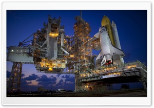 Space Shuttle At Night Ultra HD Wallpaper for 4K UHD Widescreen desktop, tablet & smartphone