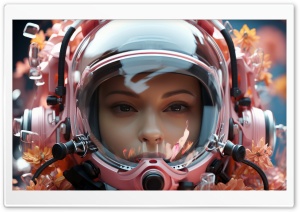 Spacegirl Astronaut Artwork Ultra HD Wallpaper for 4K UHD Widescreen desktop, tablet & smartphone