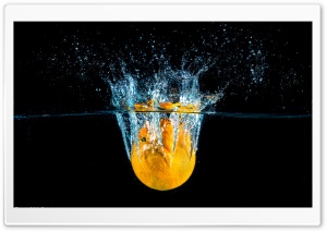Splash Water Citrus Ultra HD Wallpaper for 4K UHD Widescreen desktop, tablet & smartphone