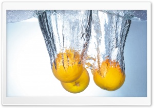 Splashing Oranges Ultra HD Wallpaper for 4K UHD Widescreen desktop, tablet & smartphone