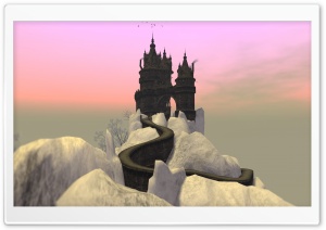 Spooky Castle and Winding Road Ultra HD Wallpaper for 4K UHD Widescreen desktop, tablet & smartphone