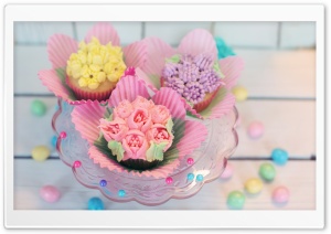 Spring Ice Cream Cupcakes Ultra HD Wallpaper for 4K UHD Widescreen desktop, tablet & smartphone