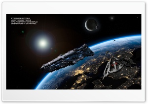 Star Dreadnaught on patrol Ultra HD Wallpaper for 4K UHD Widescreen desktop, tablet & smartphone
