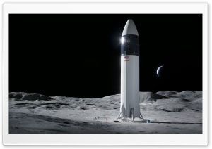 Starship HLS Nasa Moon Ultra HD Wallpaper for 4K UHD Widescreen desktop, tablet & smartphone