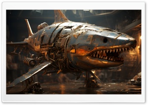 Steampunk Shark Robot Ultra HD Wallpaper for 4K UHD Widescreen desktop, tablet & smartphone