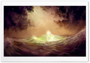Stormy Sea Painting Ultra HD Wallpaper for 4K UHD Widescreen desktop, tablet & smartphone