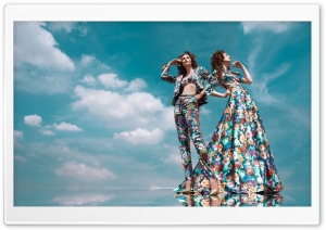 Summer, Floral Prints Clothing, Models, Sky Ultra HD Wallpaper for 4K UHD Widescreen desktop, tablet & smartphone