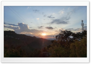 sun set at hills Ultra HD Wallpaper for 4K UHD Widescreen desktop, tablet & smartphone