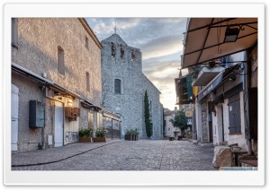 Sunrise at Saint Sauveur Church Le Castellet, France Ultra HD Wallpaper for 4K UHD Widescreen desktop, tablet & smartphone